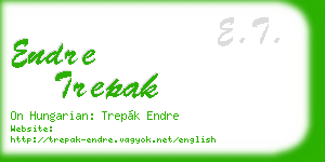 endre trepak business card